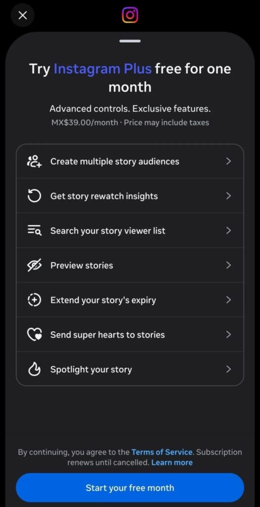 Instagram Plus Features