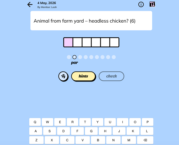Minute Cryptic Puzzle Game