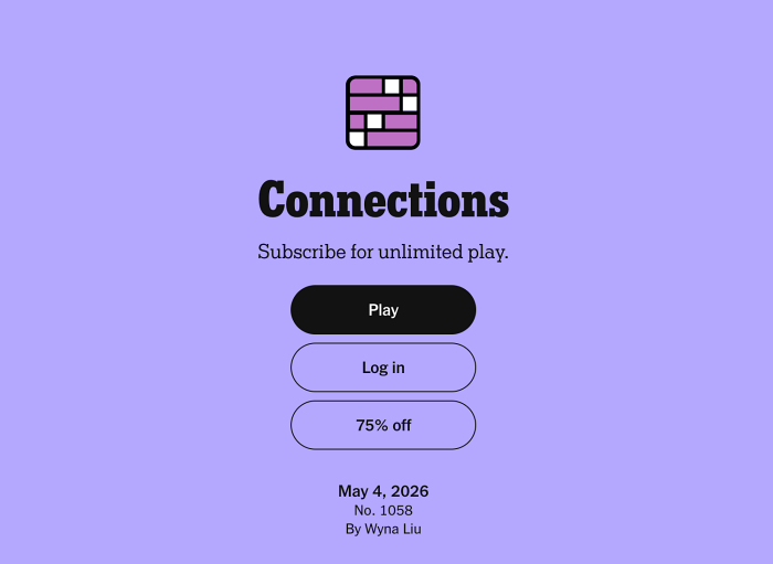 NYT Connections Puzzle Game