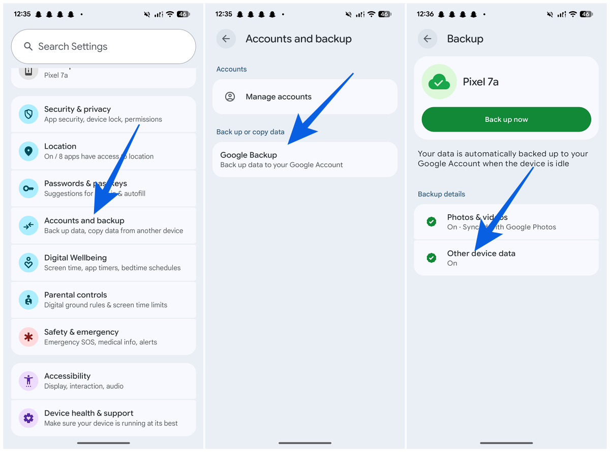 Access Per-App Backup Controls on Pixel