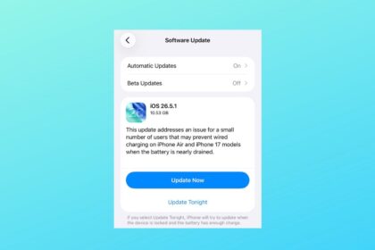 Apple Releases iOS 26.5.1 for iPhone 17 and iPhone Air