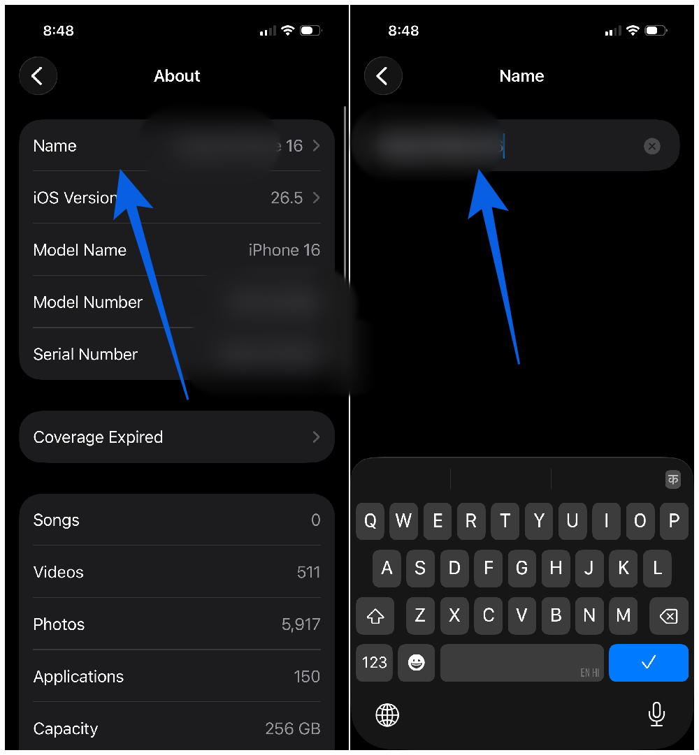 Change Hotspot Name on iPhone