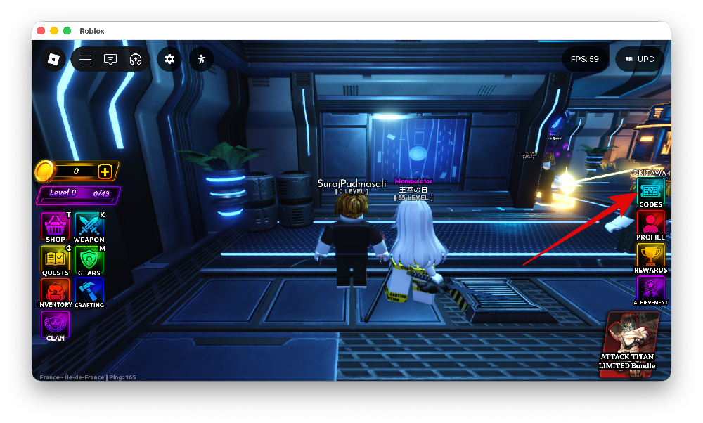 Click Codes in Anime Final Quest
