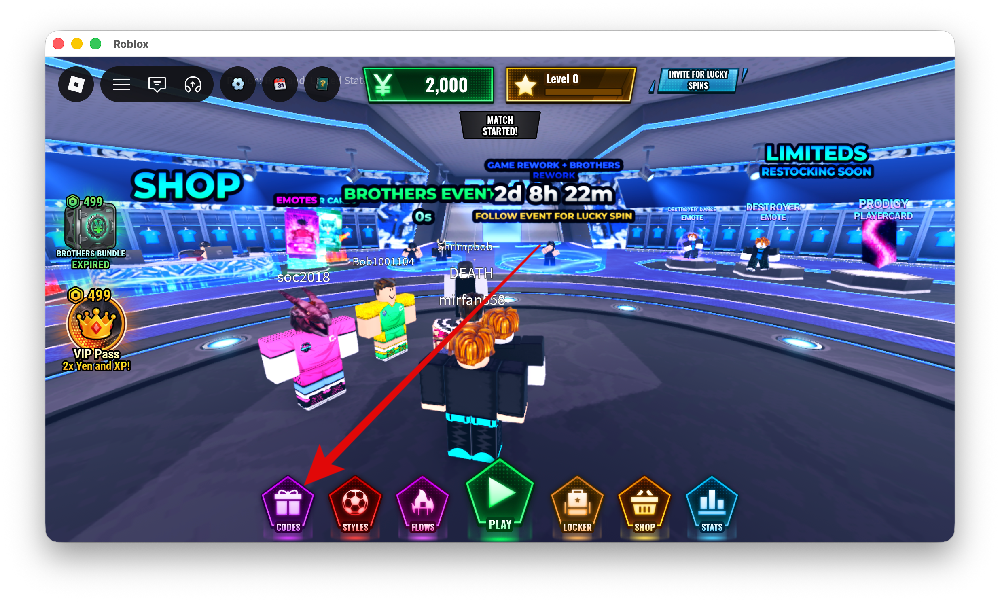 Click Codes in Soccer Zero Game