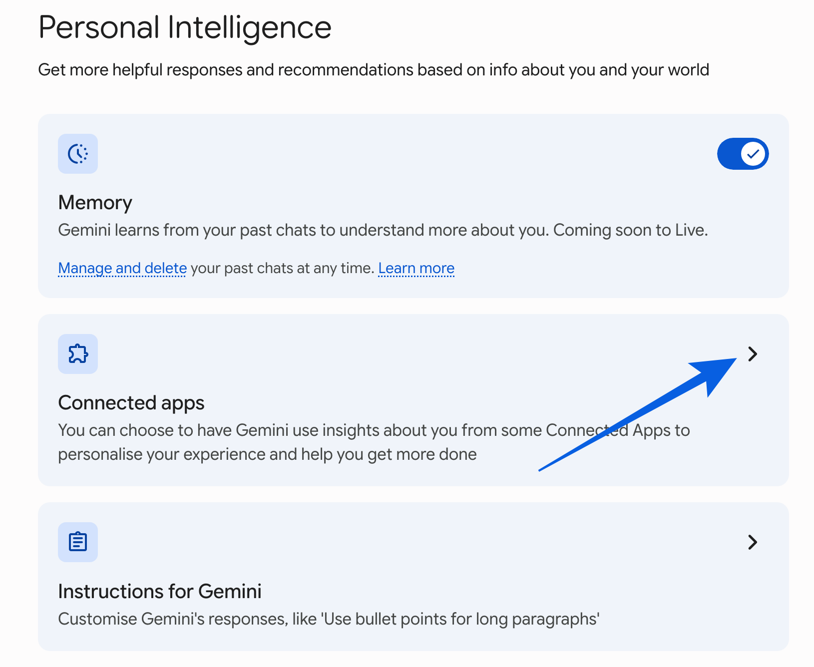 Click Connected Apps