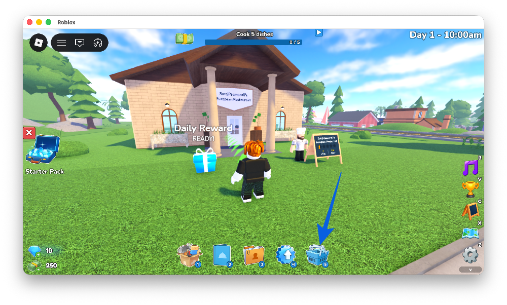 Click Shop in Restaurant Tycoon 3