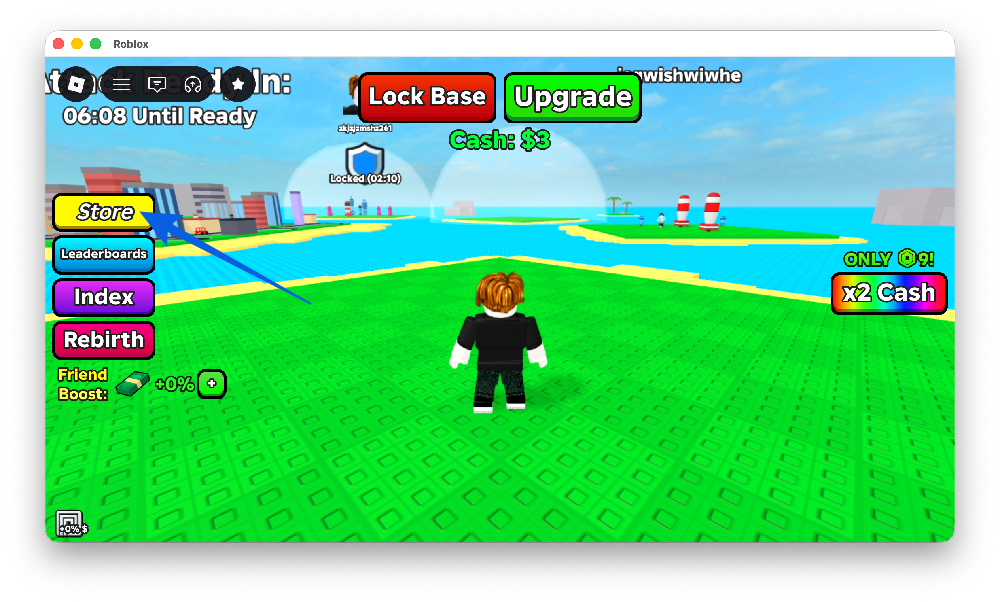 Click the Store button on the left side of the screen in Merge a Nuke