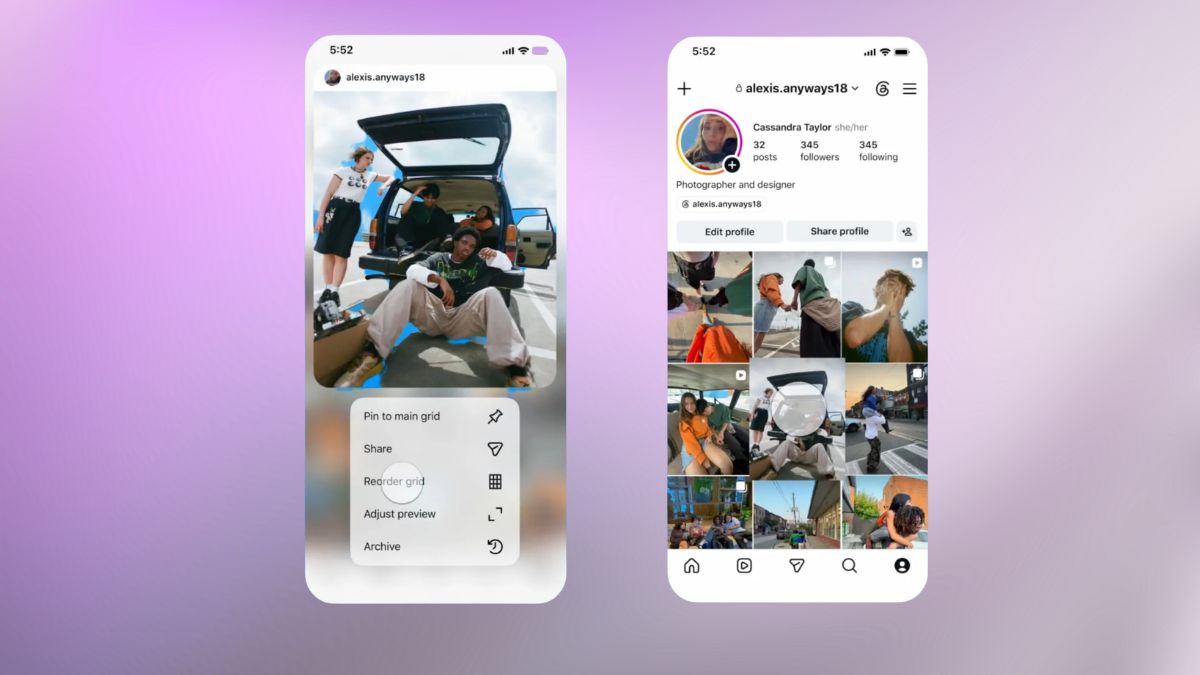 Instagram Now Lets You Reorder Posts on Your Profile Grid