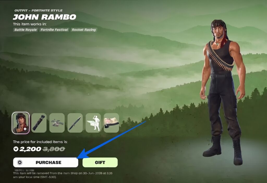 get the Rambo skin in Fortnite
