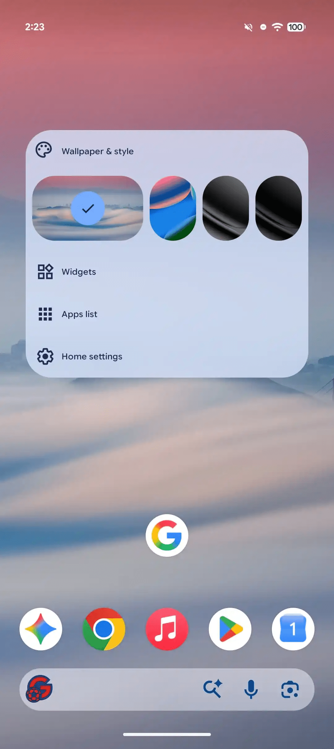A redesigned wallpaper picker