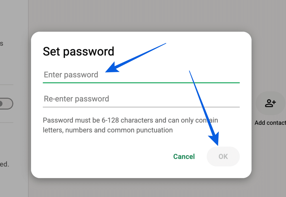 Create a password to App Lock in WhatsApp Web