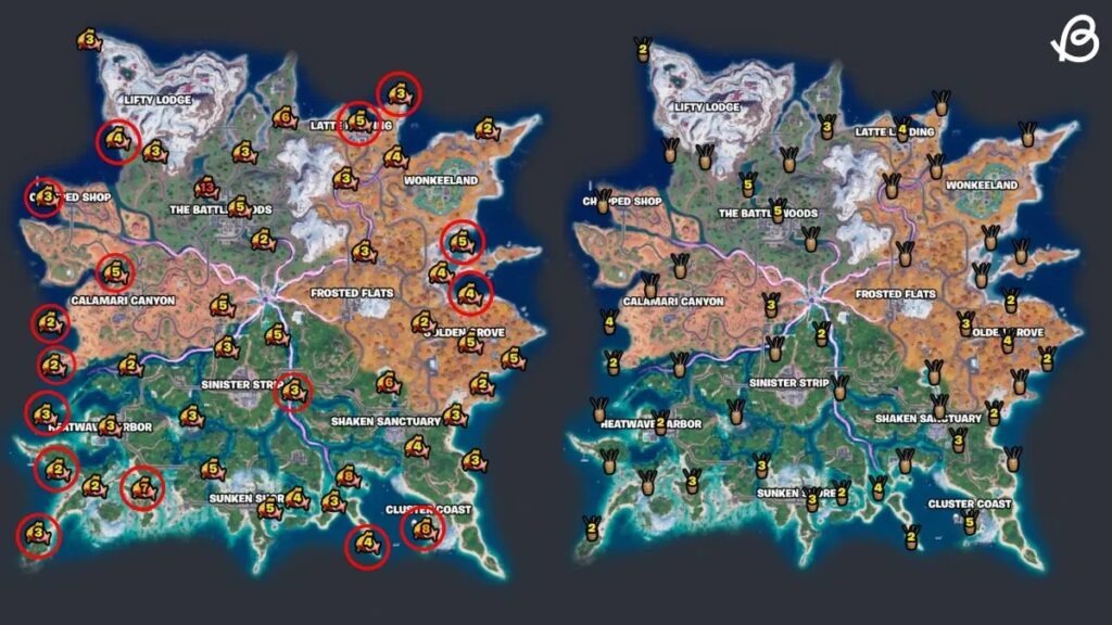 Golden Fishing Spots Location Map