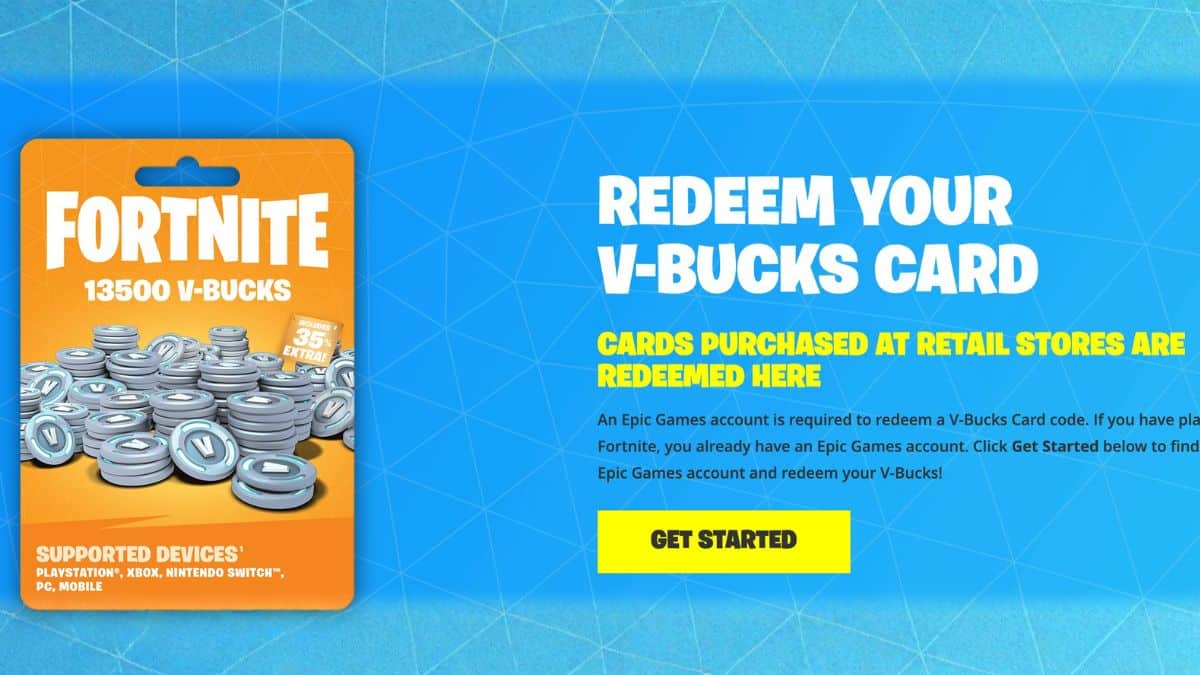 How to Redeem a Fortnite V-Bucks Card