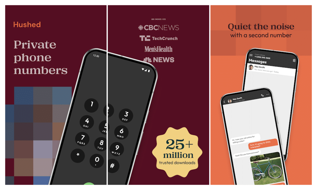 Hushed Second Phone Number App