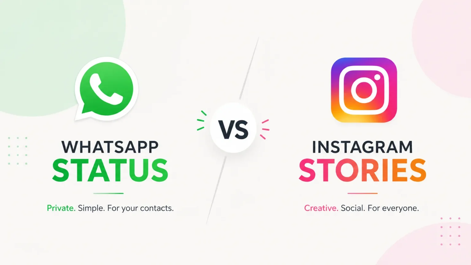Instagram Stories vs WhatsApp Status