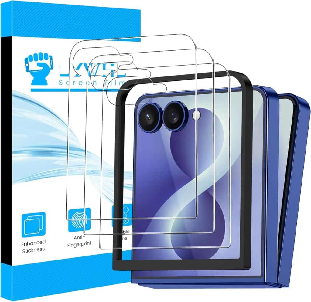 LYWHL 3 Pack for Samsung Galaxy Z Flip 8 Tempered Glass Screen Protector
