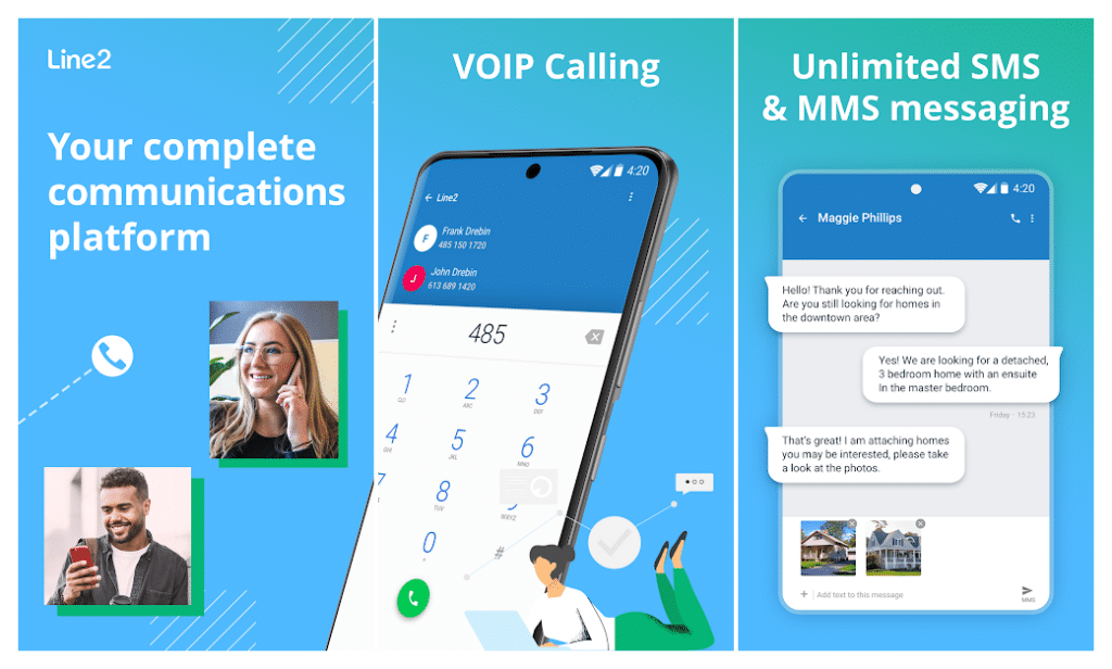 Line2 Second Phone Number App