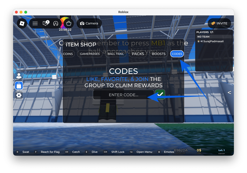 Redeem codes for Flag Football