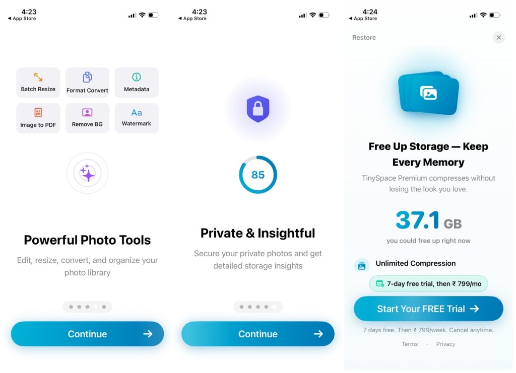 Tiny Space Free Up Storage Key Features 2