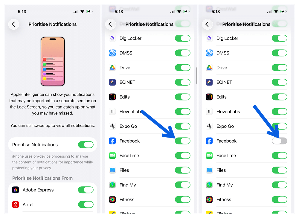Turn Off Priority Notifications for Specific Apps