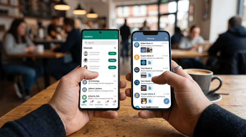 WhatsApp Channels vs. Telegram Channels at a Glance