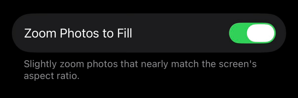 iOS 27 Beta 4 Zoom to Fill