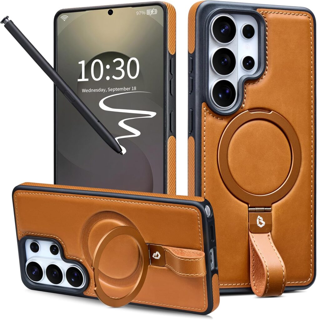 Butaiga for Samsung Galaxy S26 Ultra Case Leather with Stand