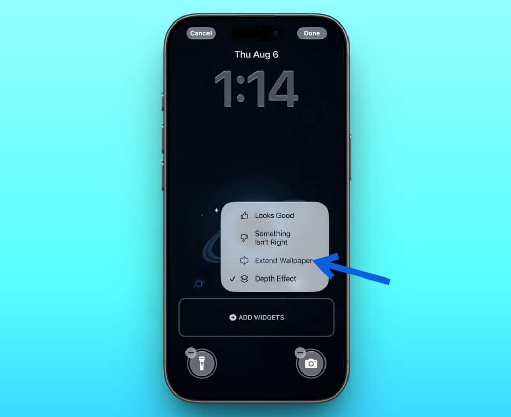 Extend Your Wallpaper to Fit the Entire Lock Screen