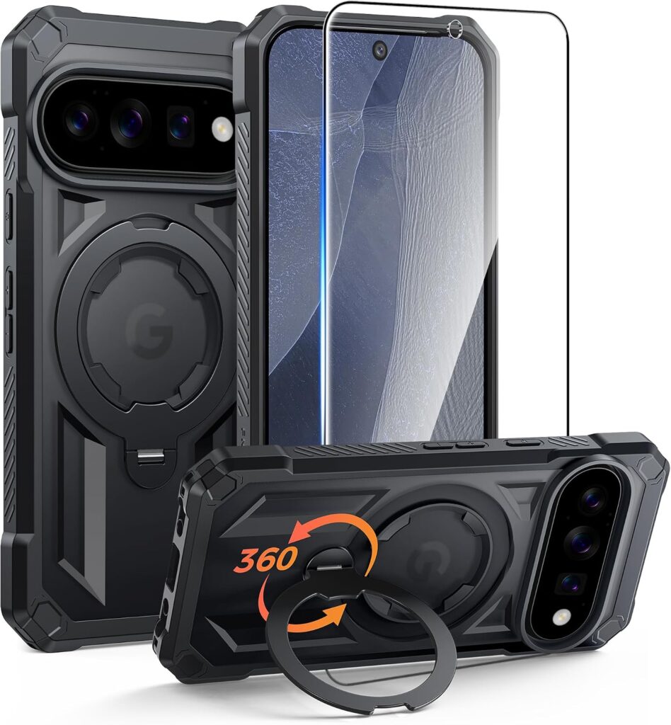 FNTCASE for Google Pixel 11 Pro XL Case with 360 Spin Magnetic Kickstand