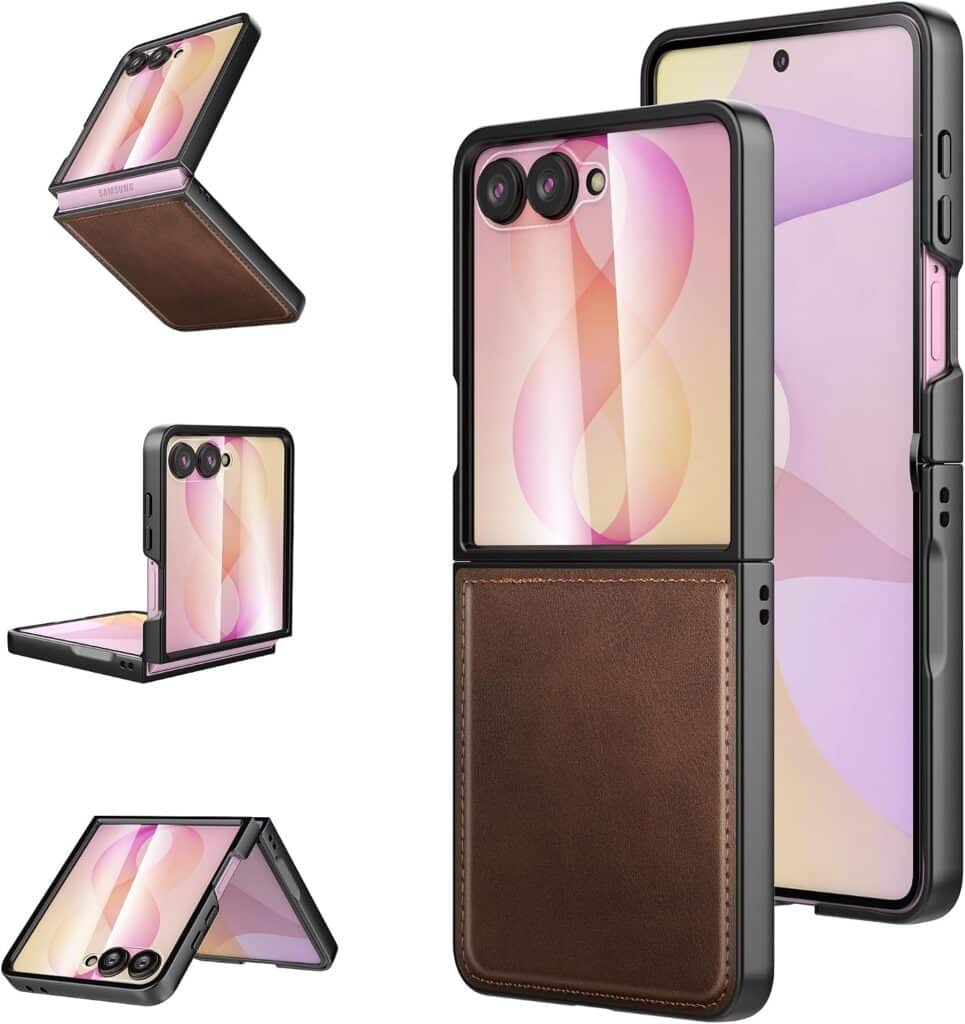 Foluu Leather Case for Samsung Galaxy Z Flip 8