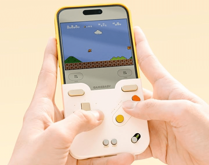 GAMEBABY is a two-piece iPhone case