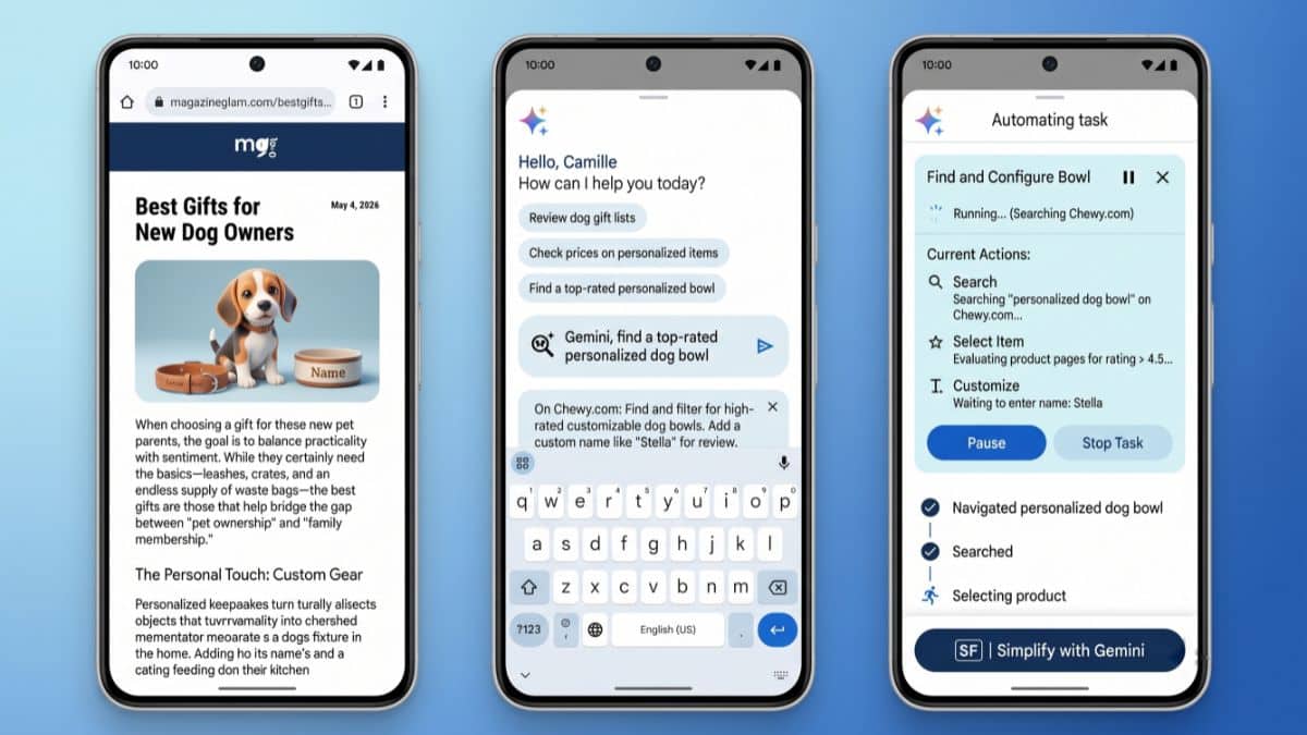 Gemini in Chrome and auto browse roll out on Android