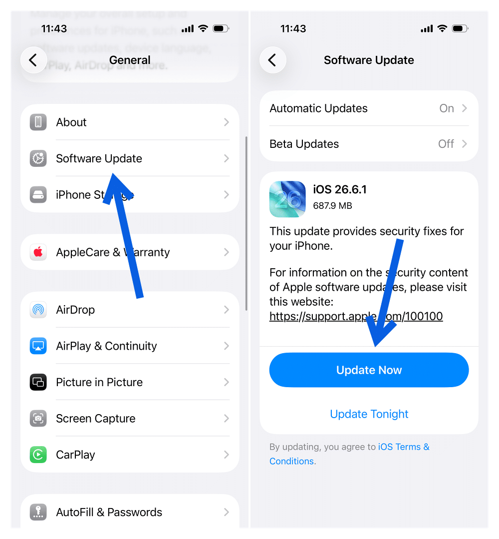 Install iOS 26.6.1