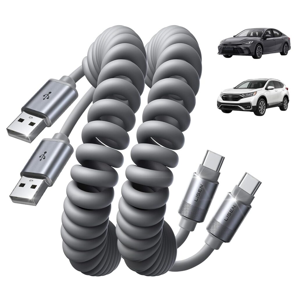 LISEN Coiled USB C Cable
