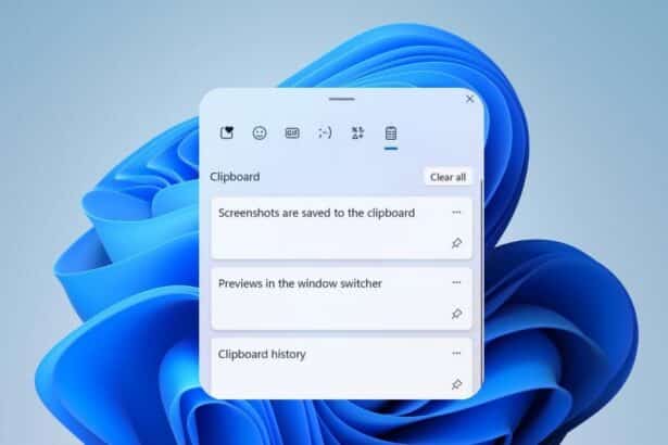 Open Clipboard in Windows 11