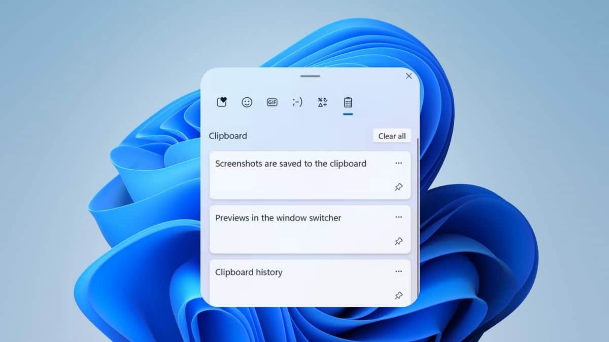Open Clipboard in Windows 11