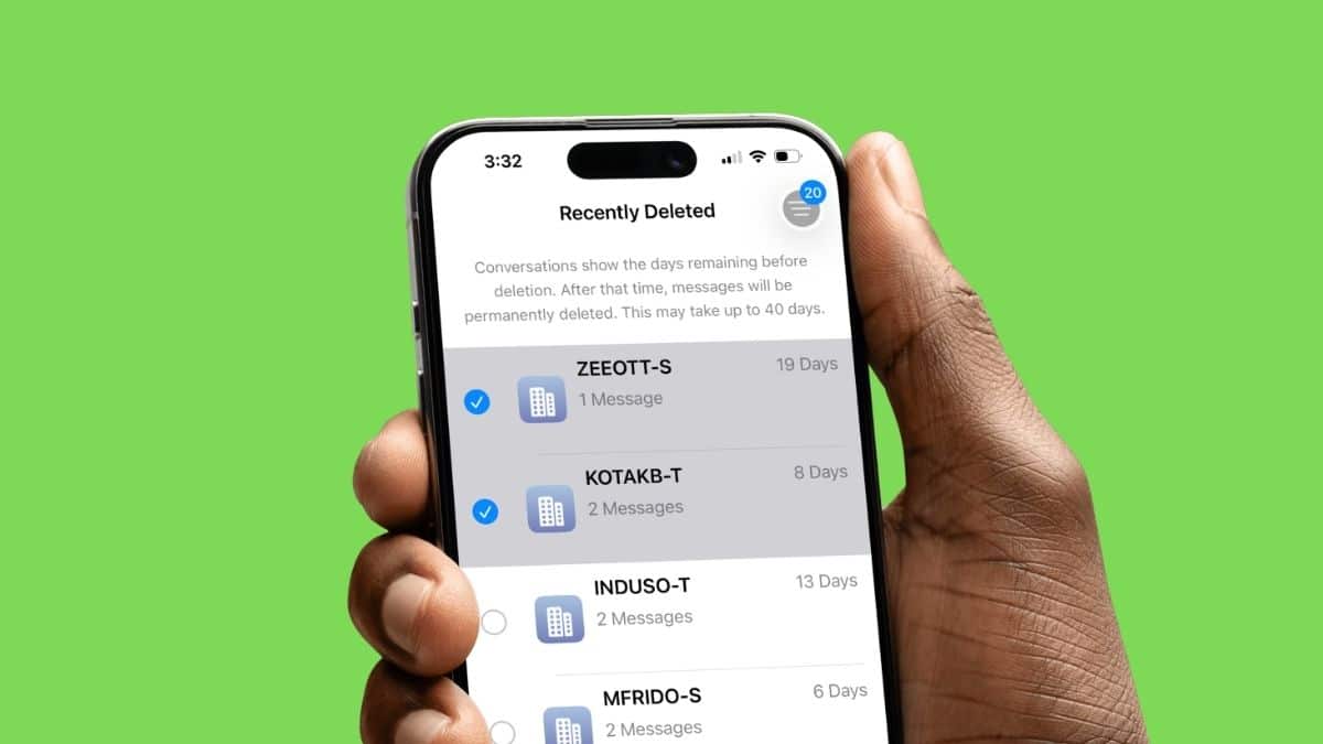 Recover Recently Deleted Messages on iPhone