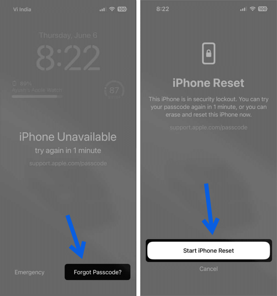 Reset Your iPhone From the Lock Screen