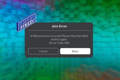 Roblox Error Code 529