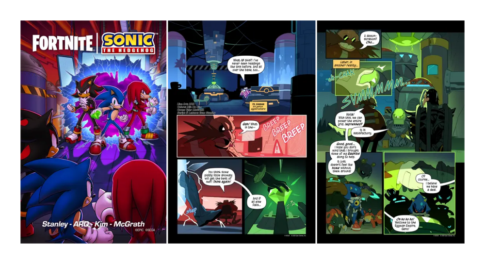Sonic the Hedgehog x Fortnite Comic Book