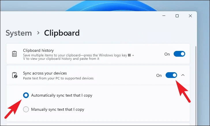 Sync Clipboard History Across Windows PCs