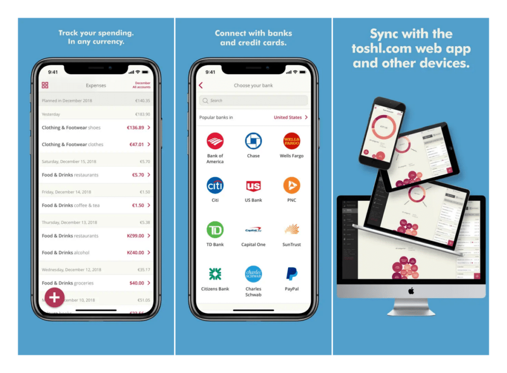 Toshl Finance Expense Tracker App