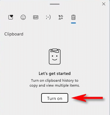 Turn On Clipboard History in Windows 11