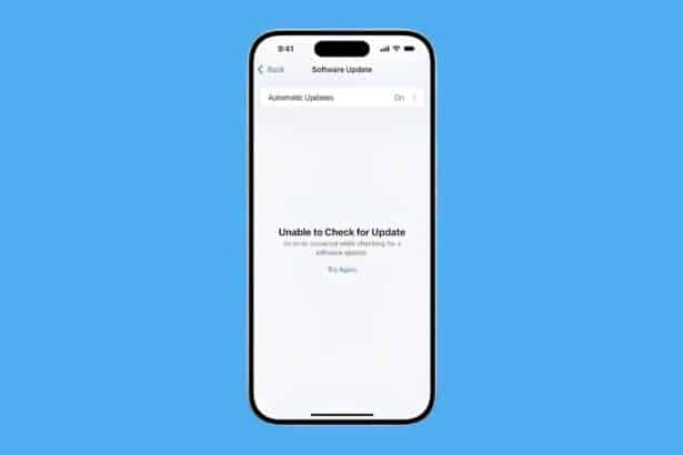 Unable to Check for Update