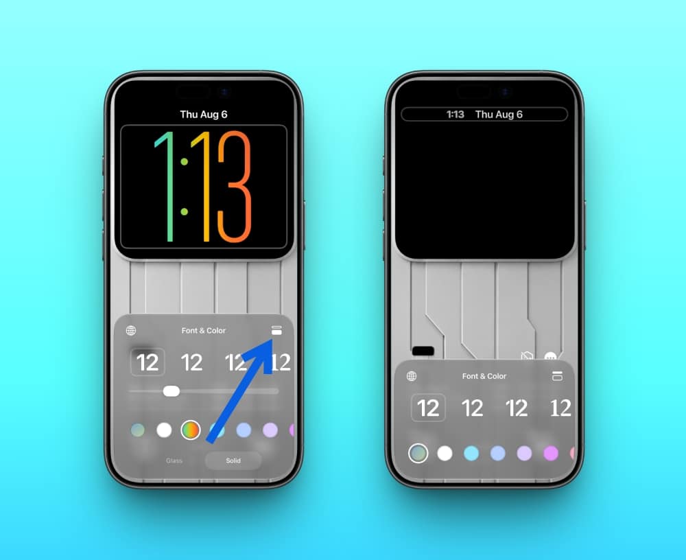 Use the New Compact Lock Screen Clock