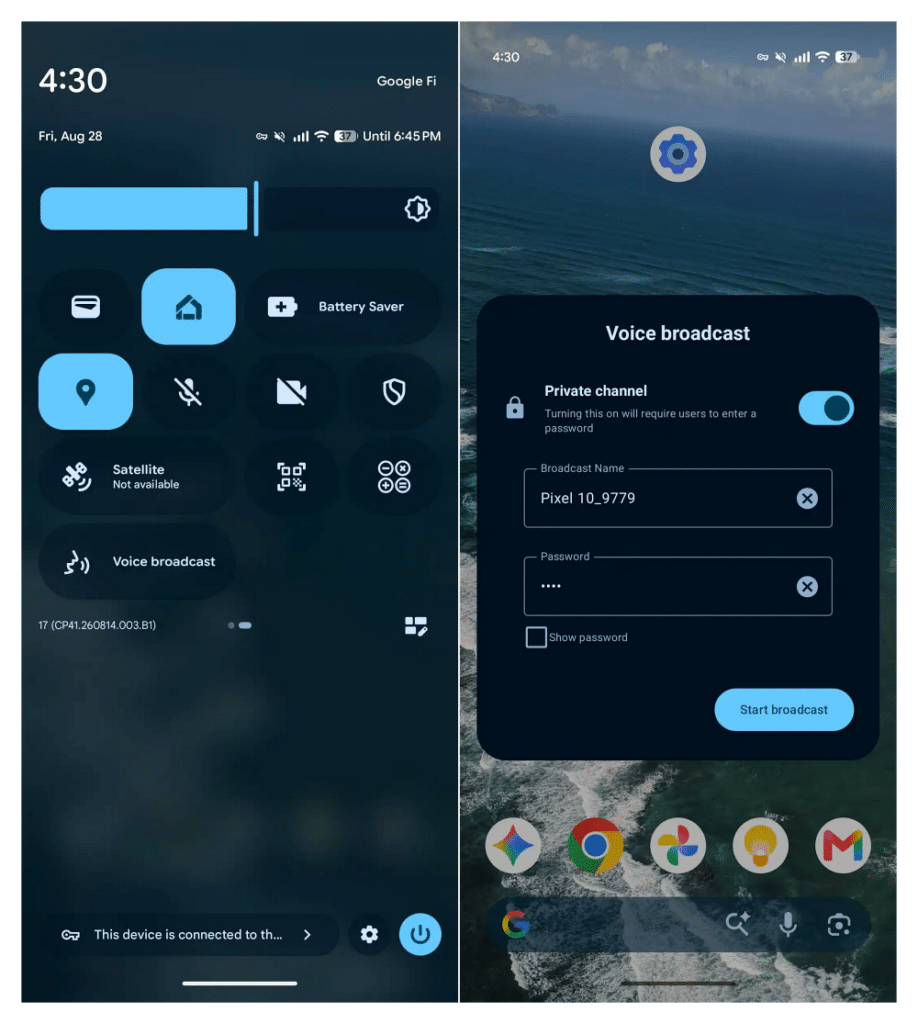 Voice Broadcast Gets a Quick Settings Tile in Android 17 QPR2 Beta 4