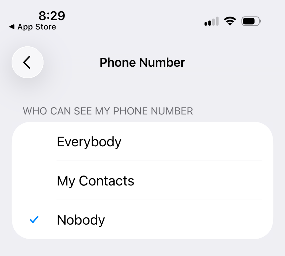 What Everybody, My Contacts, and Nobody Actually Mean in Telegram