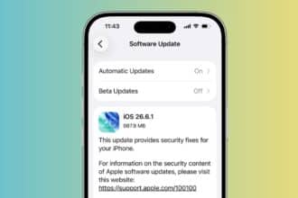 iOS 26.6.1 on iPhone