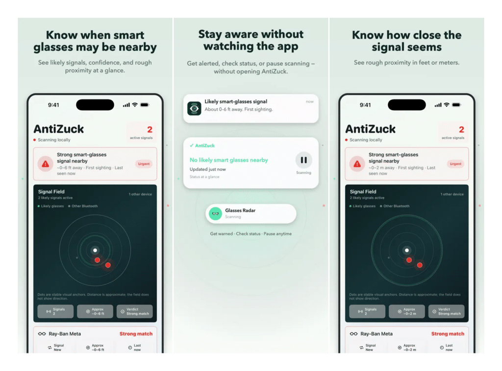 Antizuck Smart Glasses Scanner App