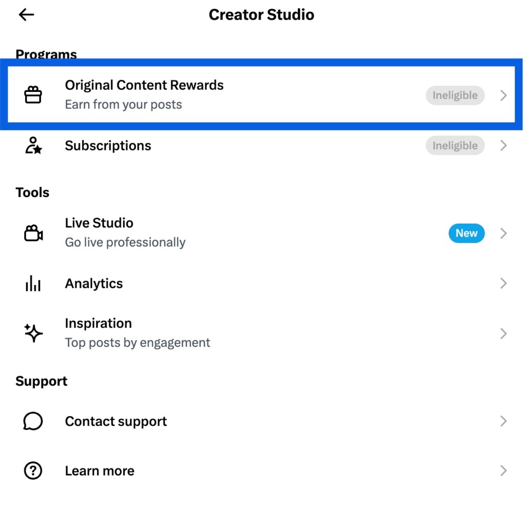 Apply for Original Content Rewards